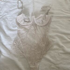 Victoria’s Secret White Lace Teddy